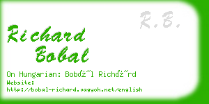richard bobal business card